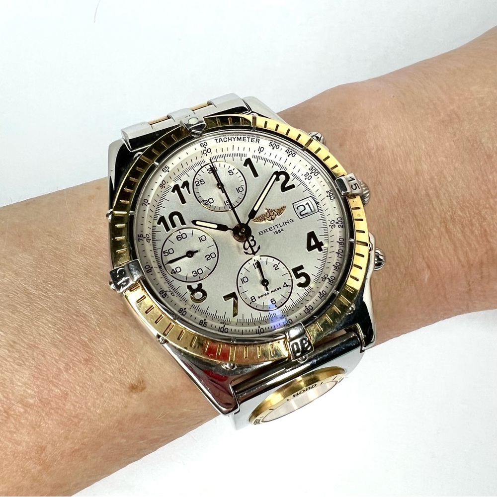 BREITLING CHRONOMAT UTC 40mm Automatic 2 Tone Watch - Picture 2 of 8